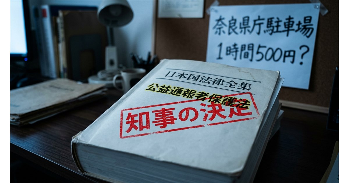 【連載1】奈良県営駐車場の料金すら「知事の判断」で決めるのか?──公益通報者保護法をガン無視した斎藤元彦の知能