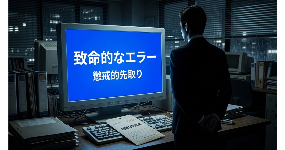 【連載3】【悲報】斎藤元彦さん、見事にブルースクリーンを出してしまう──「懲戒権の違法な先取り」自白の瞬間