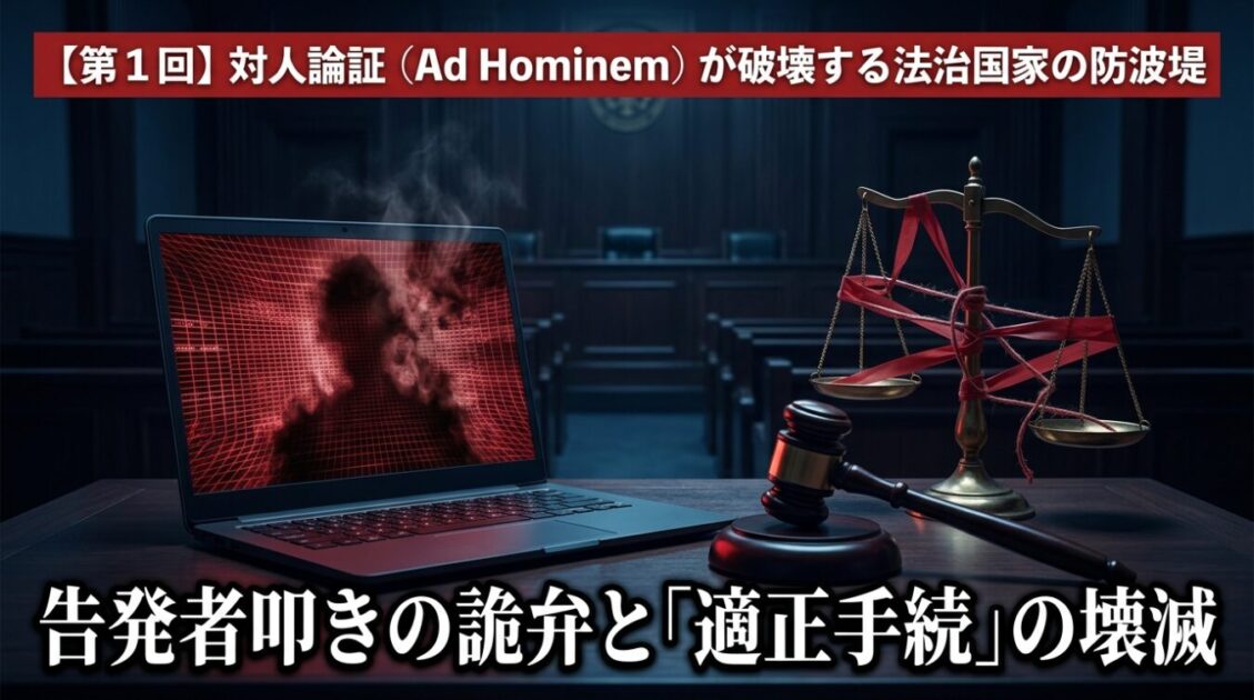 【第1回】告発者叩き(属性攻撃)に見る「対人論証」の詭弁と適正手続の壊滅